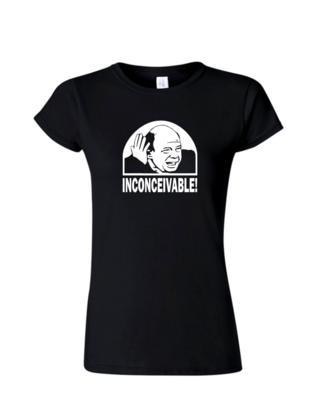 Inconceivable - Ladies Tee/V Neck, Style: Ladies Fitted Softstyle T-Shirt (Black)