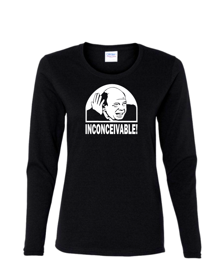 Inconceivable - Ladies Long Sleeve, Colour: Black