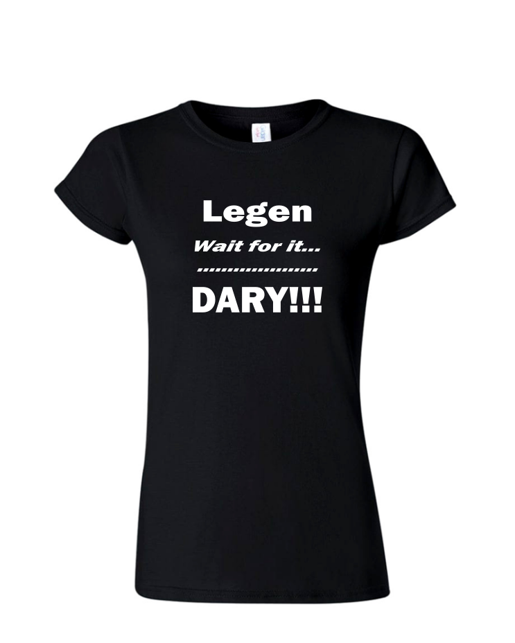 Legendary - Ladies Tee/V Neck, Style: Ladies Fitted Softstyle T-Shirt (Black)