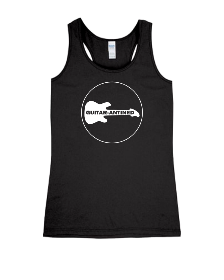 Guitar-antined - Ladies Tank Top, Colour: Black