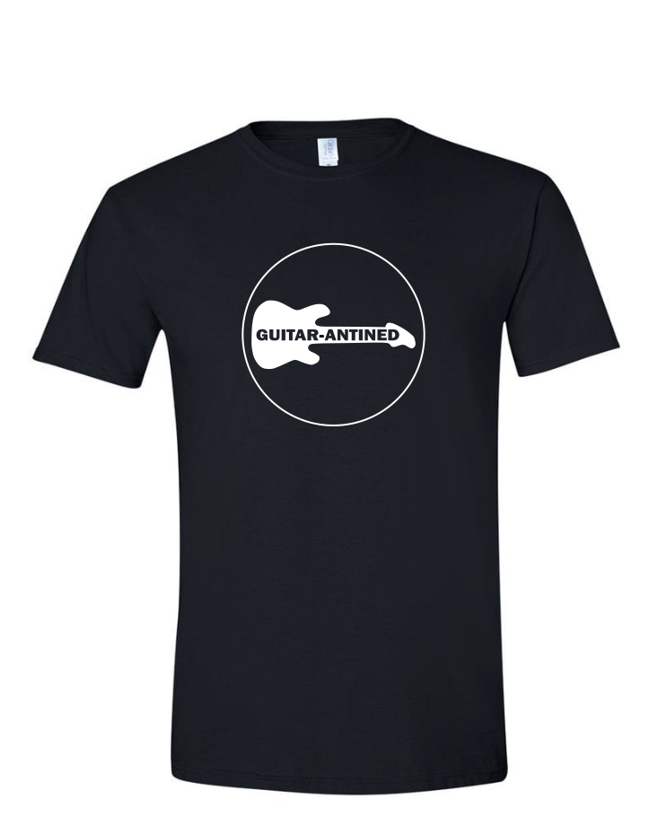 Guitar-antined - Mens Softstyle T-Shirt, Colour: Black