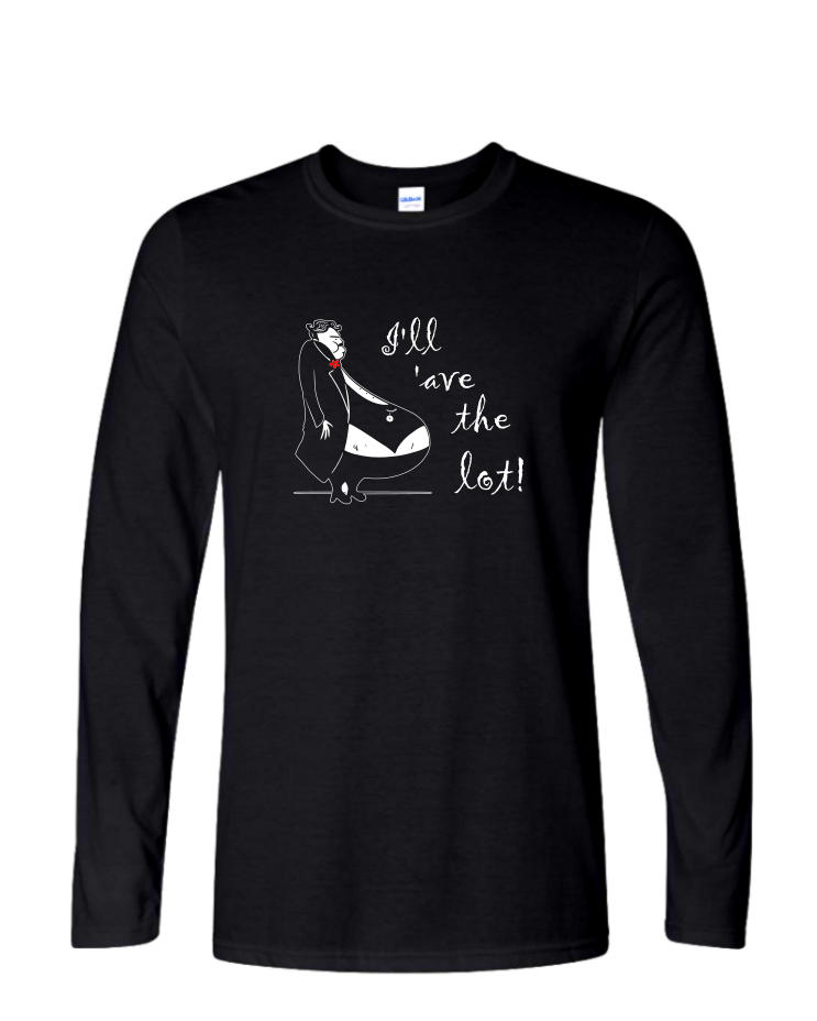 Mr. Creosote - Mens Long Sleeve, Colour: Black