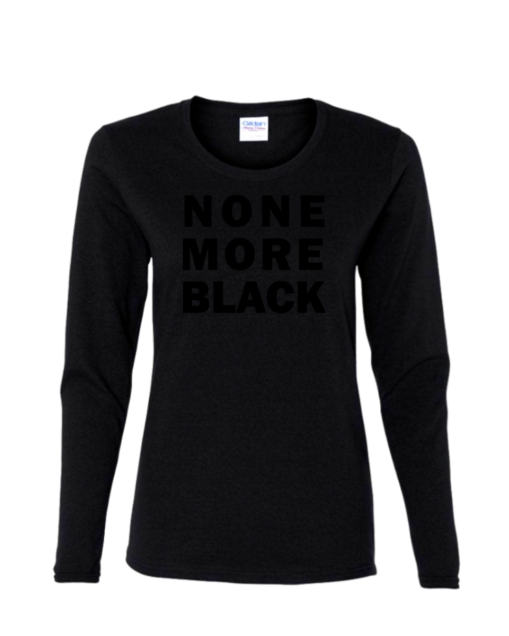 None More Black - Ladies Long Sleeve