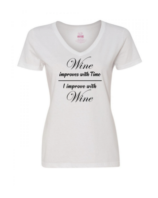 I Improve With Wine - Ladies Tee/V Neck