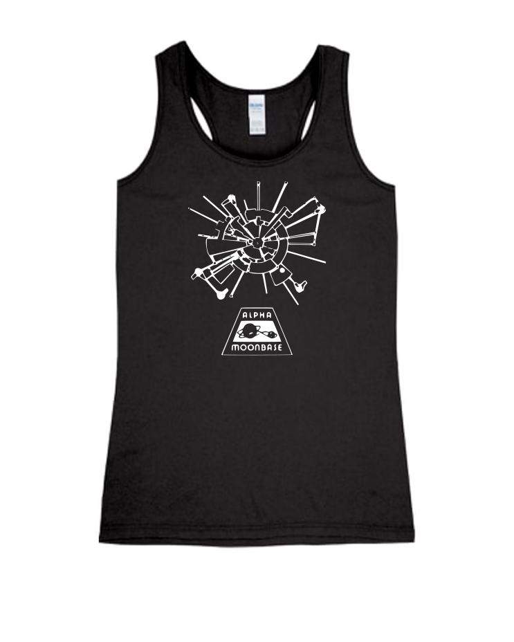Moonbase Alpha - Ladies Tank Top, Colour: Black