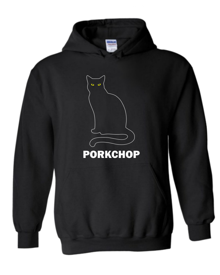 Porkchop - Unisex Hoodie, Colour: Black