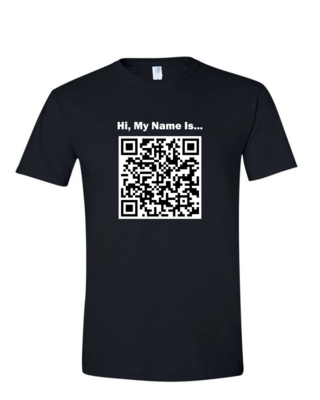 Custom QR Code - (Mens/Ladies Shirt), Style: Mens Softstyle T-Shirt, Colour: Black