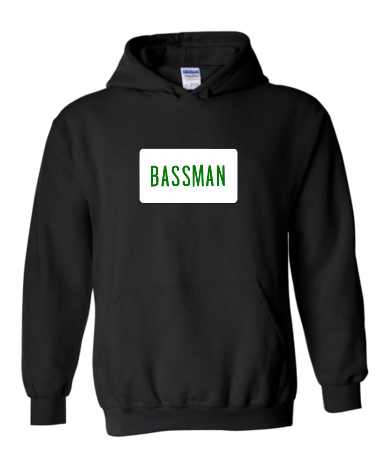 Bassman - Unisex Hoodie, Colour: Black