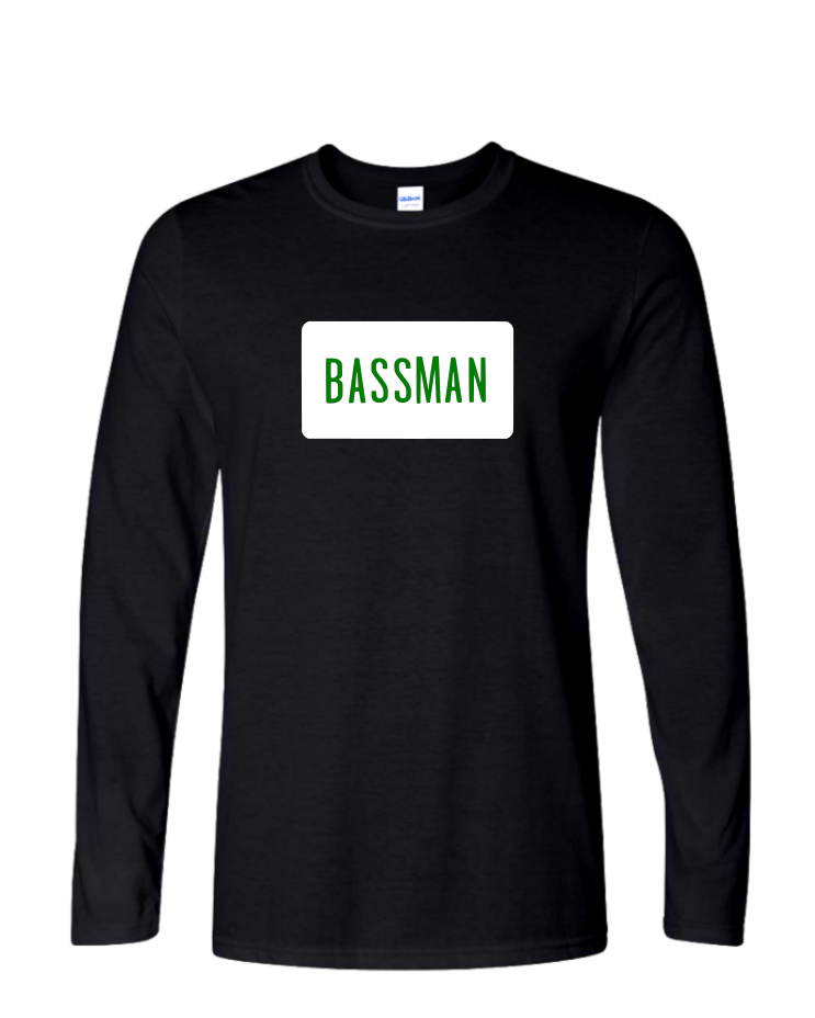 Bassman - Mens Long Sleeve, Colour: Black