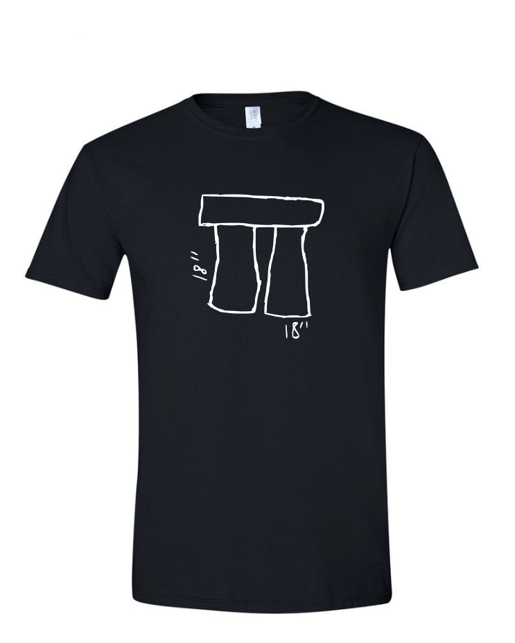 Stonehenge - Mens Softstyle T-Shirt, Colour: Black