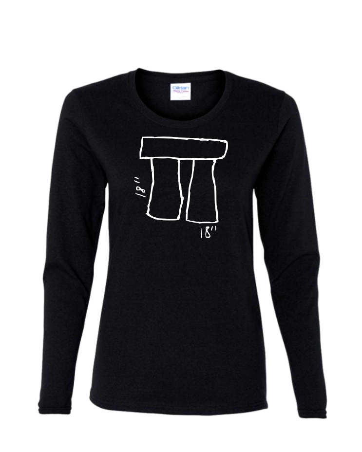 Stonehenge - Ladies Long Sleeve, Colour: Black