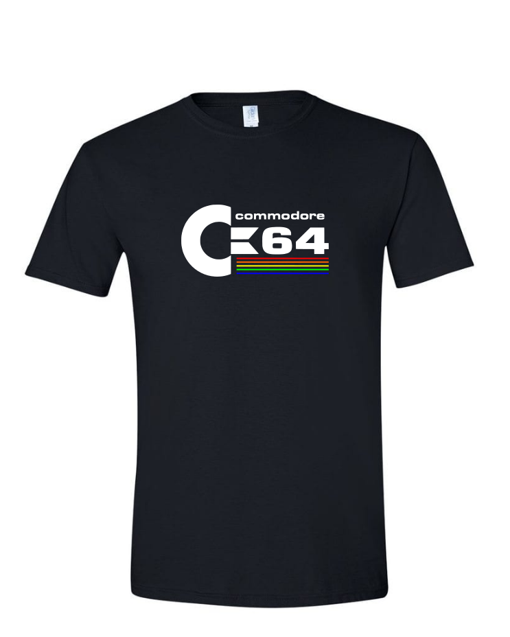 Commodore 64 - Mens Softstyle T-Shirt, Colour: Black