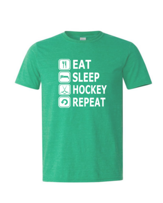 Eat, Sleep, Hockey - Mens Softstyle T-Shirt
