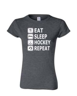 Eat, Sleep, Hockey - Ladies Tee/V Neck