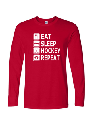 Eat, Sleep, Hockey - Mens Long Sleeve