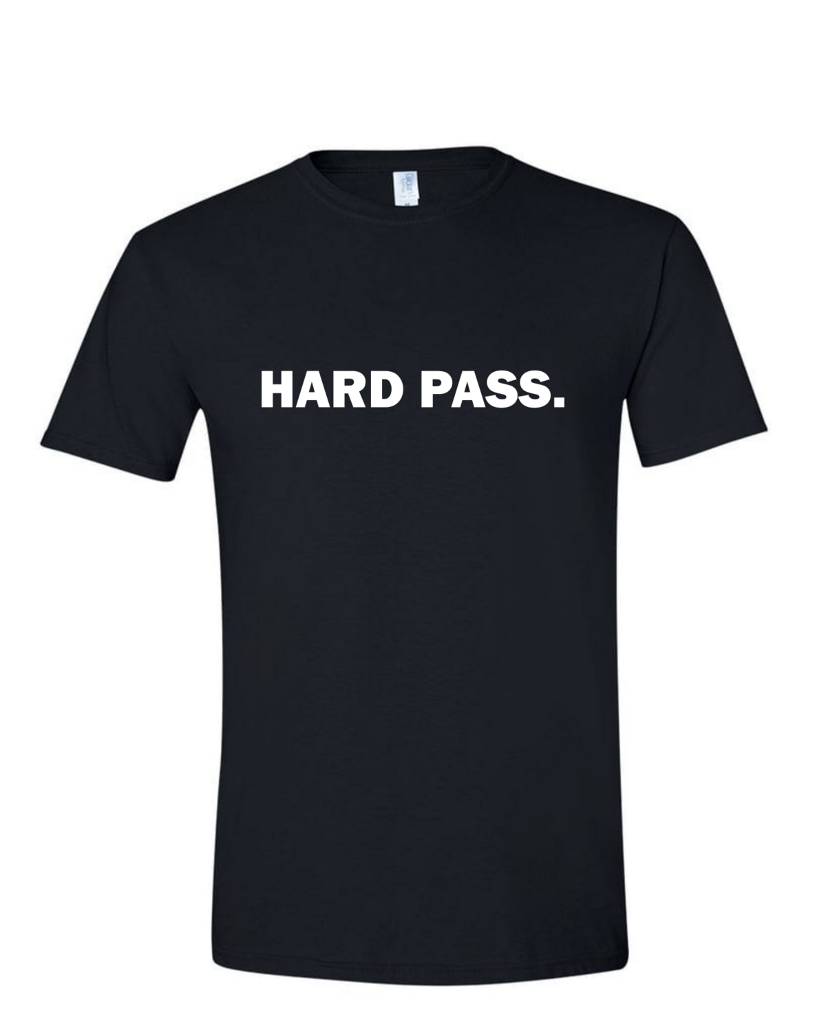 Hard Pass - Mens Softstyle T-Shirt, Colour: Black