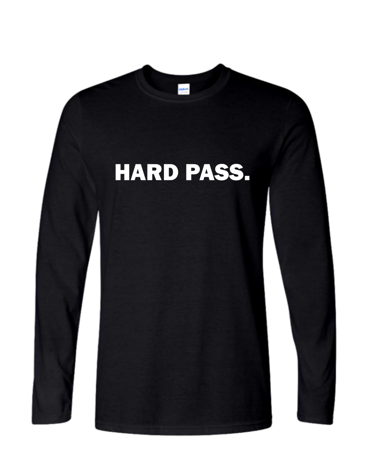 Hard Pass - Mens Long Sleeve, Colour: Black