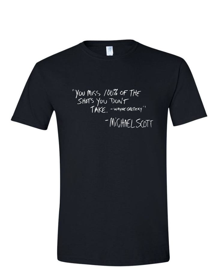 Michael Scott Quote - Mens Softstyle T-Shirt, Colour: Black