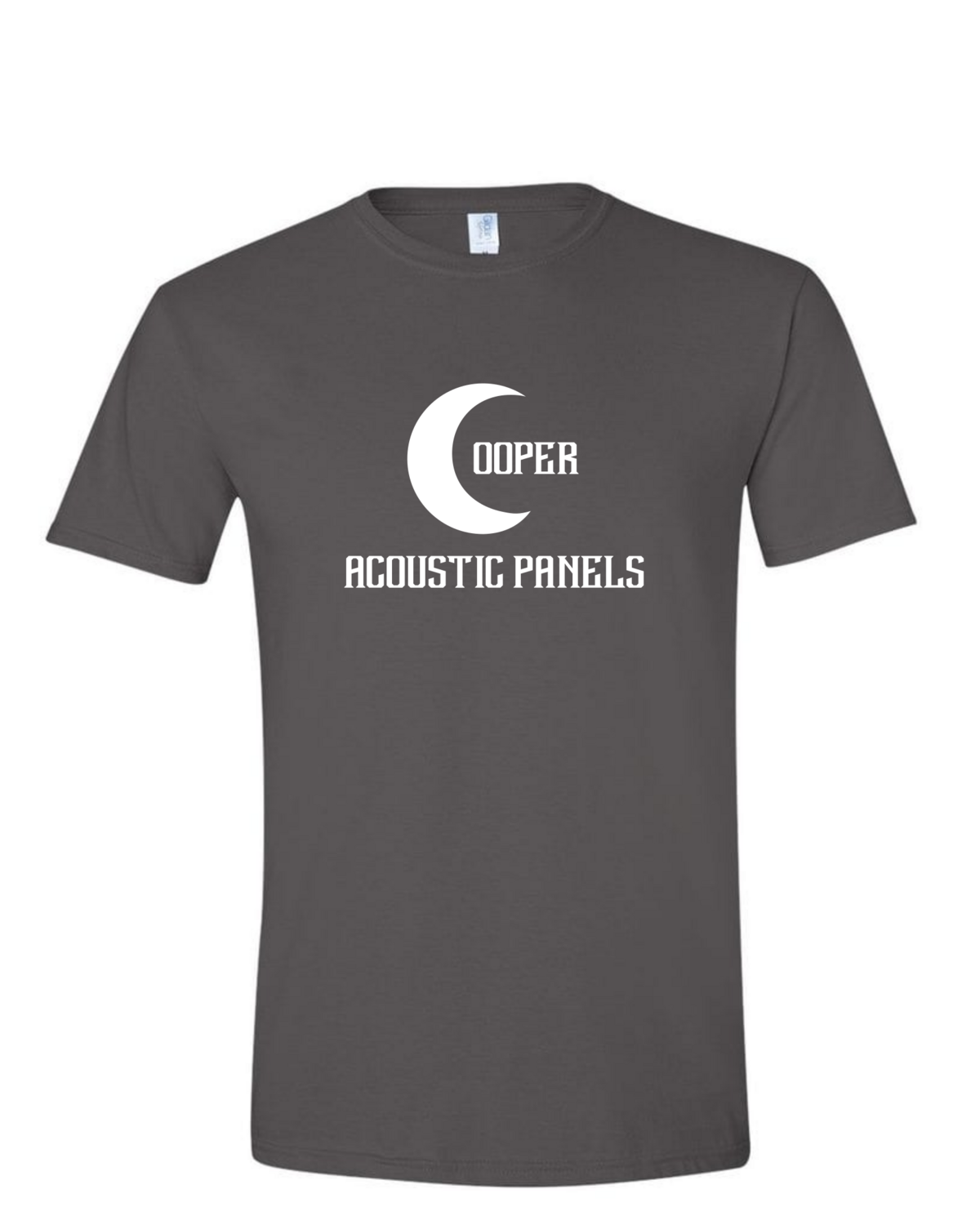 Cooper Acoustic Panels Merchandise, Style: Mens Softstyle T-Shirt, Colour: Charcoal/Warm Grey