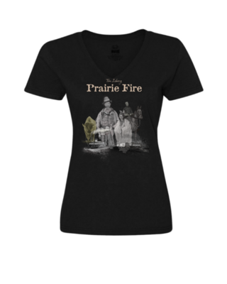 Tim Isberg &quot;Prairie Fire&quot; - Ladies V Neck T-Shirt