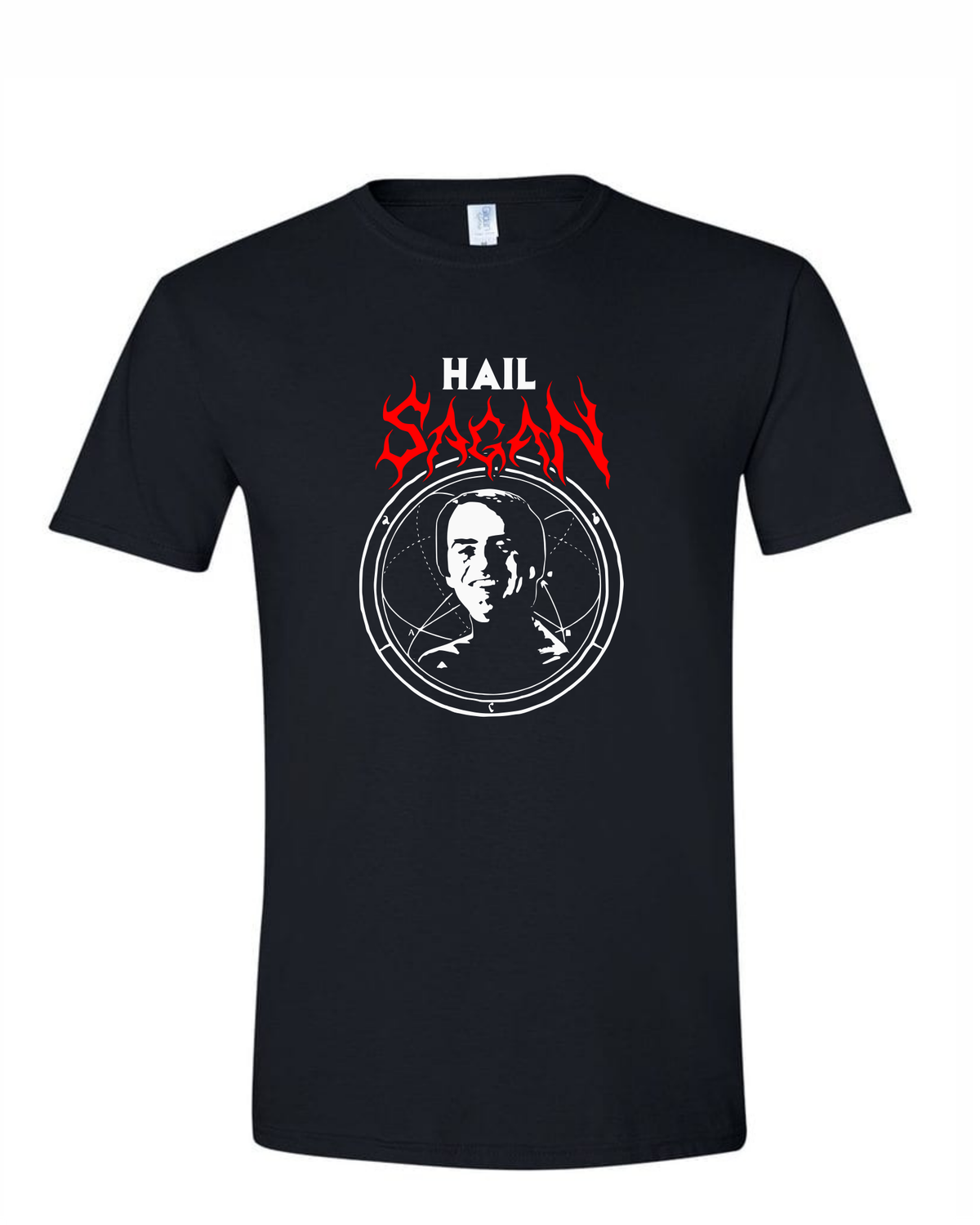 Hail Sagan - Mens Softstyle T-Shirt, Colour: Black