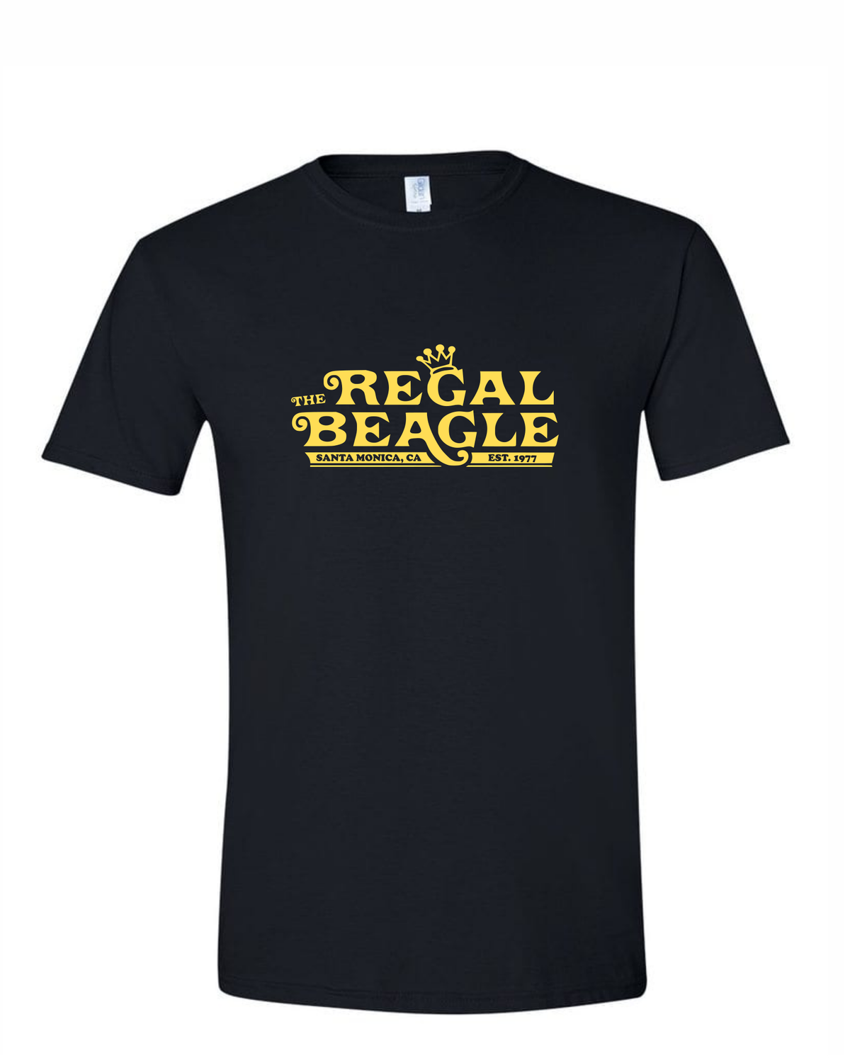 Regal Beagle - Mens Softstyle T-Shirt, Colour: Black