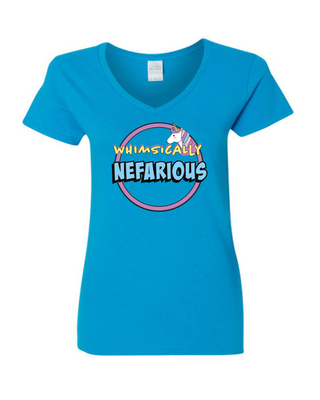 Whimsically Nefarious - Ladies V-Neck T-Shirt