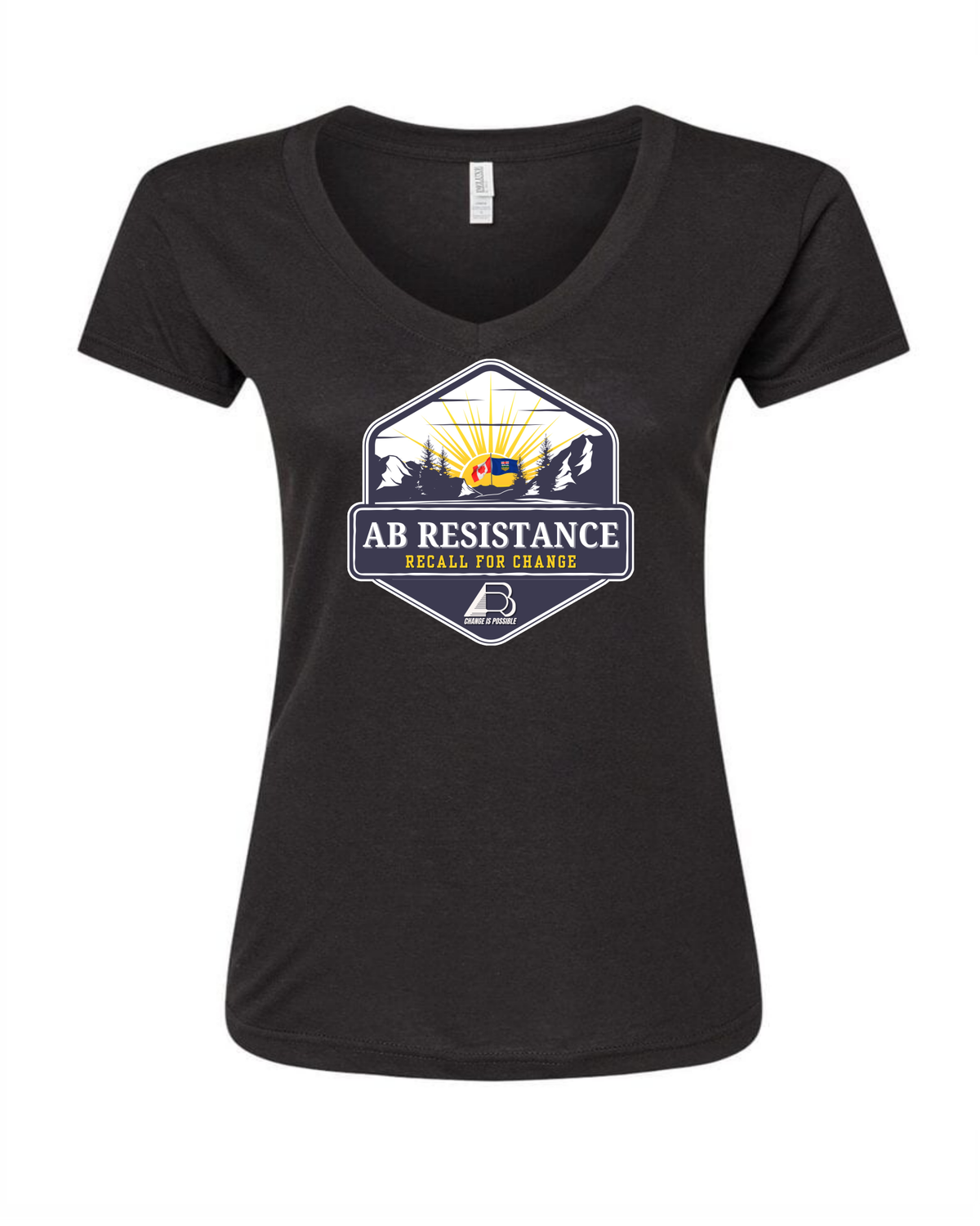 AB Resistance - Ladies V Neck T-Shirt