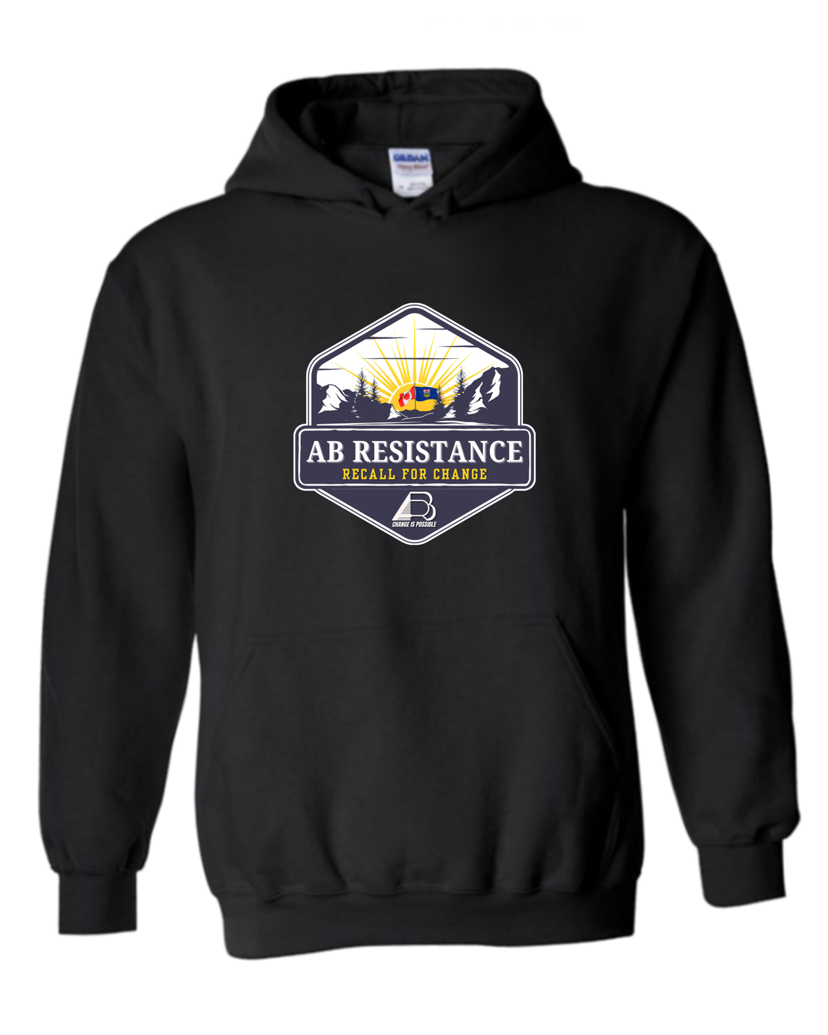 AB Resistance - Unisex Pullover Hoodie, Colour: Black