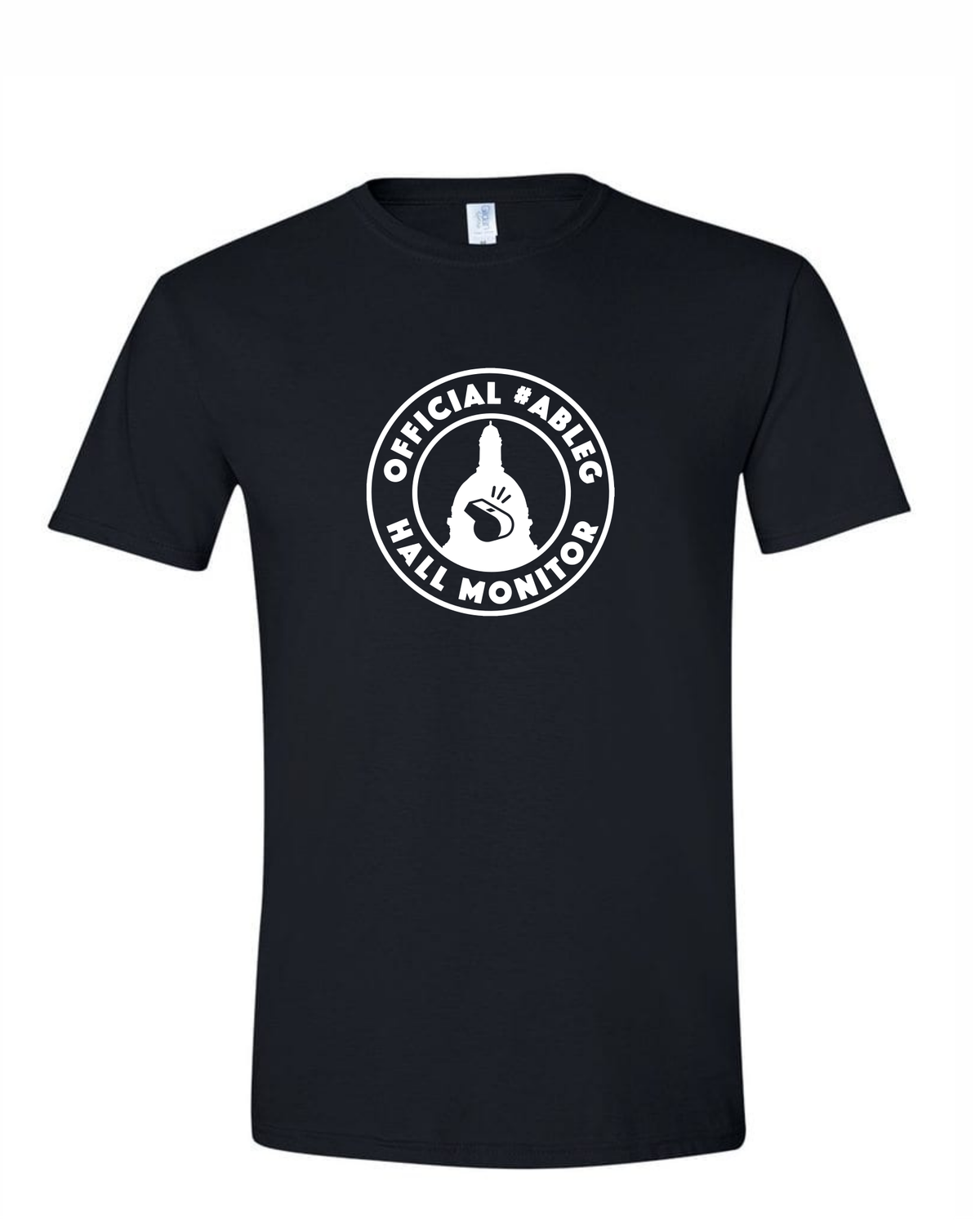 &quot;Official Hall Monitor&quot; Unisex Softstyle T-Shirt, Colour: Black