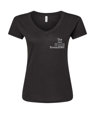 "The Breakdown" Ladies V Neck T-Shirt "The Breakdown" Ladies V Neck T-Shirt