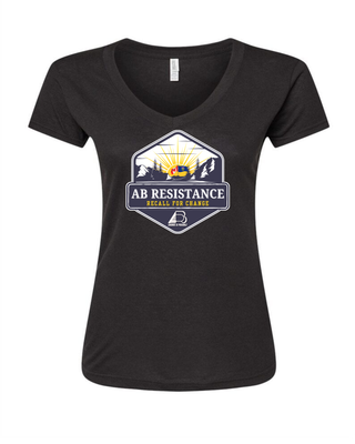 AB Resistance - Ladies V Neck T-Shirt