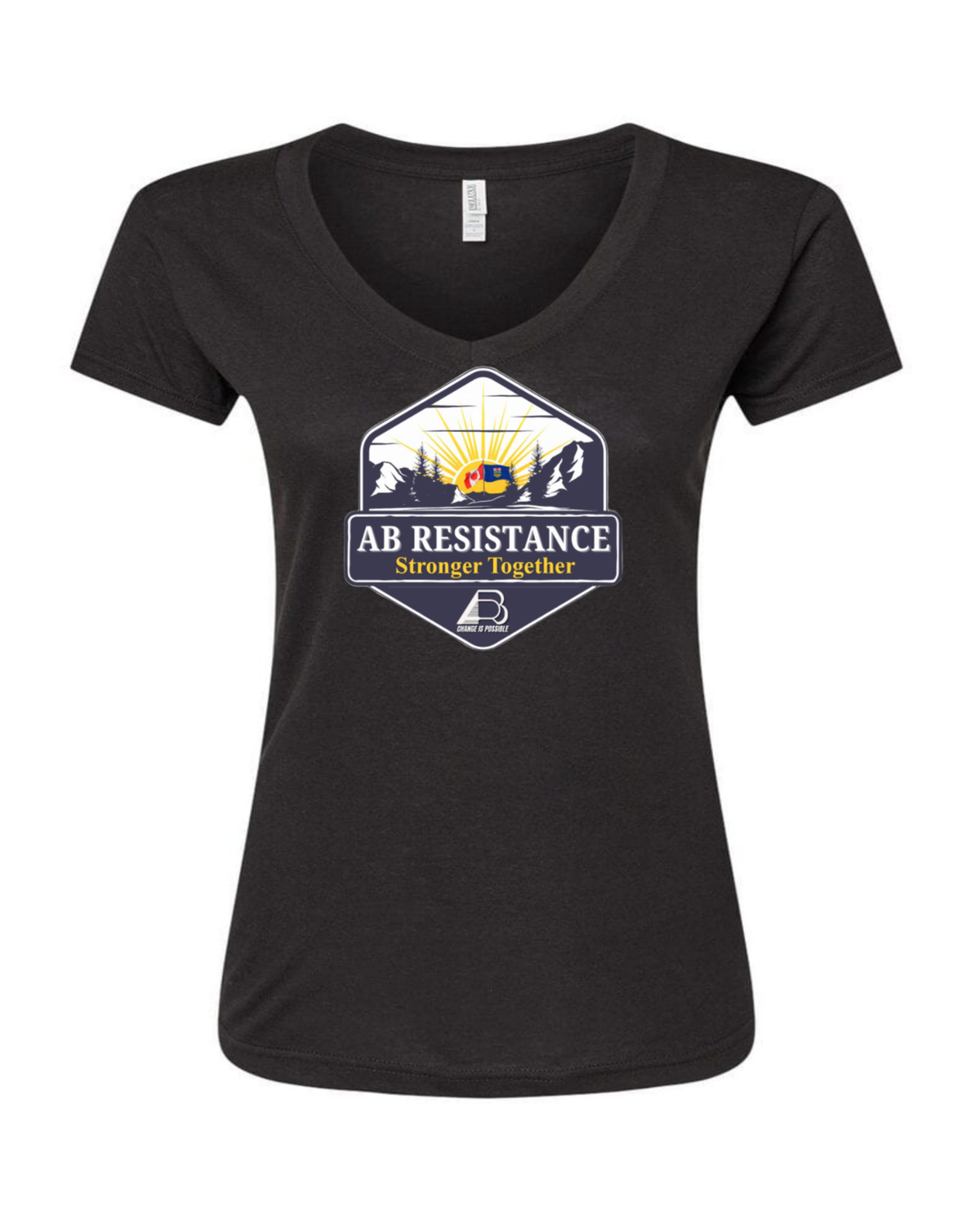 AB Resistance - Ladies V Neck T-Shirt