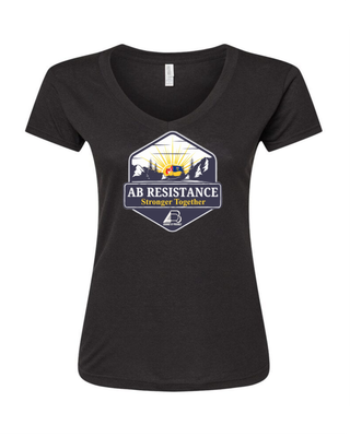 AB Resistance - Ladies V Neck T-Shirt