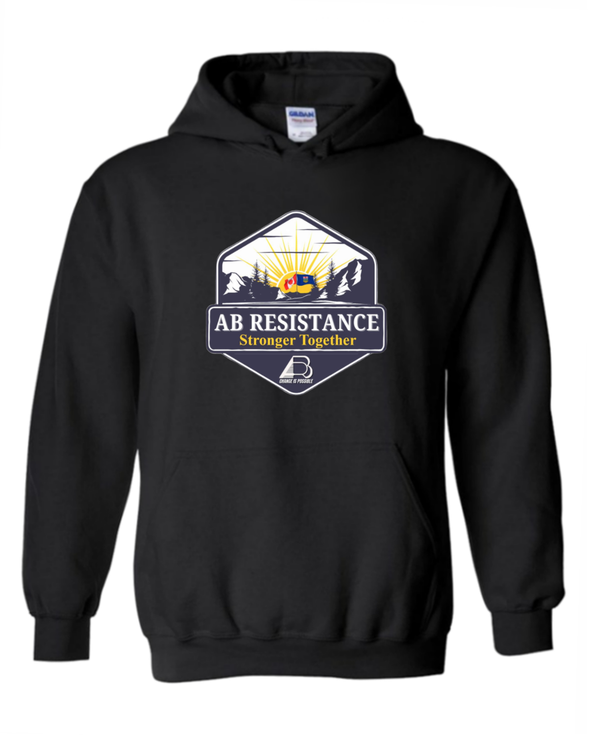AB Resistance - Unisex Pullover Hoodie, Colour: Black