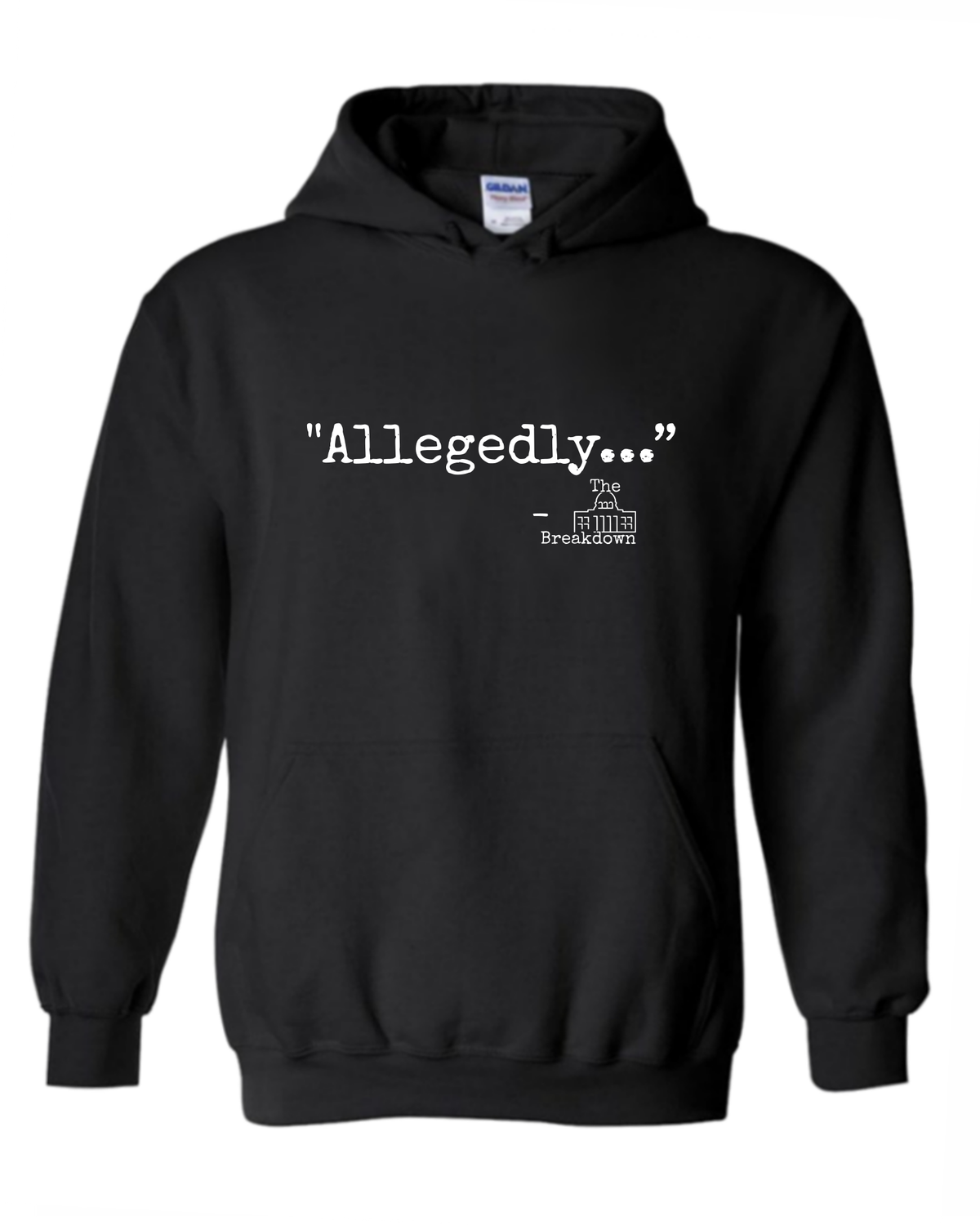 The Breakdown "Allegedly"  Pullover Hoodie, Colour: Black