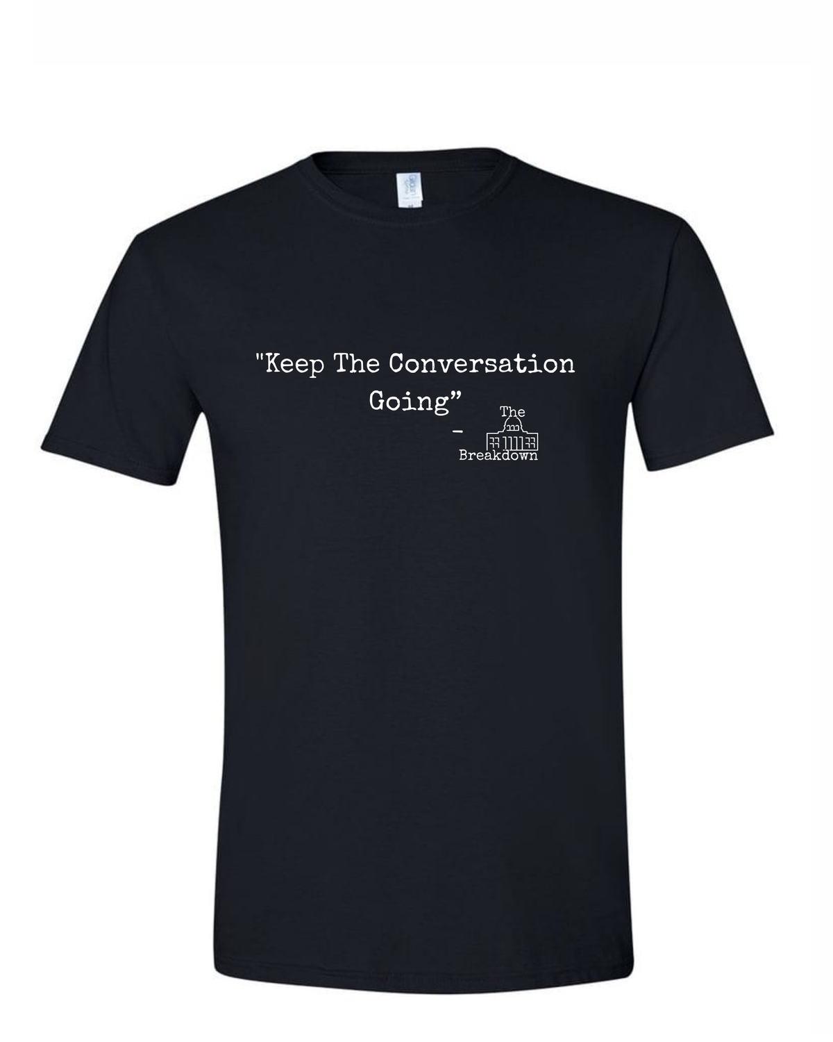 The Breakdown "Conversation" Unisex Softstyle T-Shirt, Colour: Black