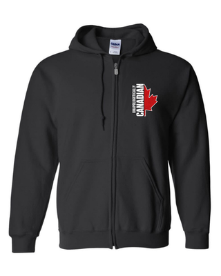 Unapologetically Canadian Flag Zip-Up Hoodie