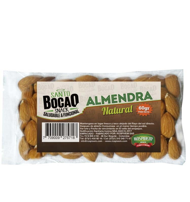 Almendra Natural
Paquete x 10 (60 gr. C/u)