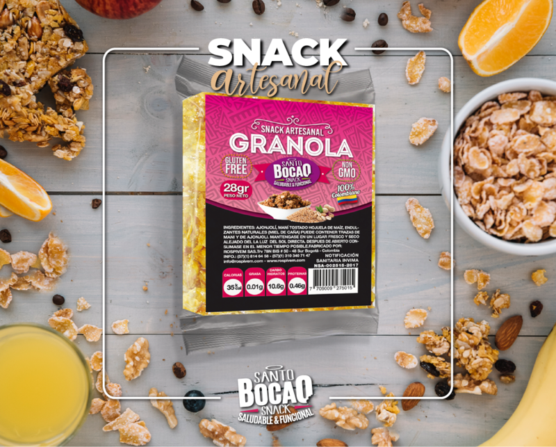 Artesanal Granola Paquete x 12 Und.