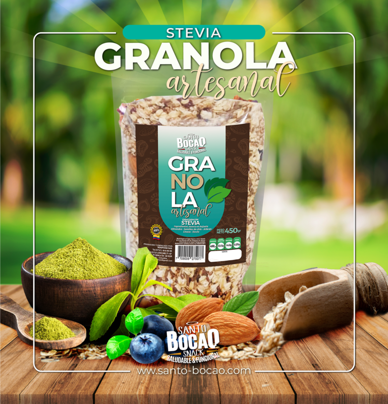 ​Granola Artesanal con Stevia x 450gr