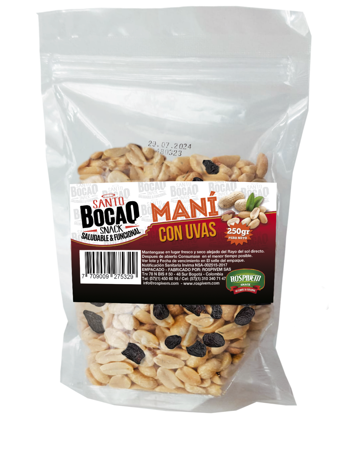 Mani con Uvas 250 gr.