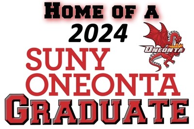SUNY Oneonta Graduate Lawn Sign