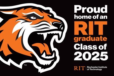 RIT Graduate black  Lawn Sign