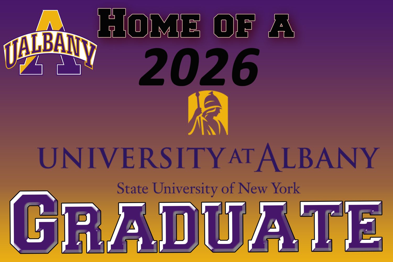 Albany University Graduate Lawn Sign