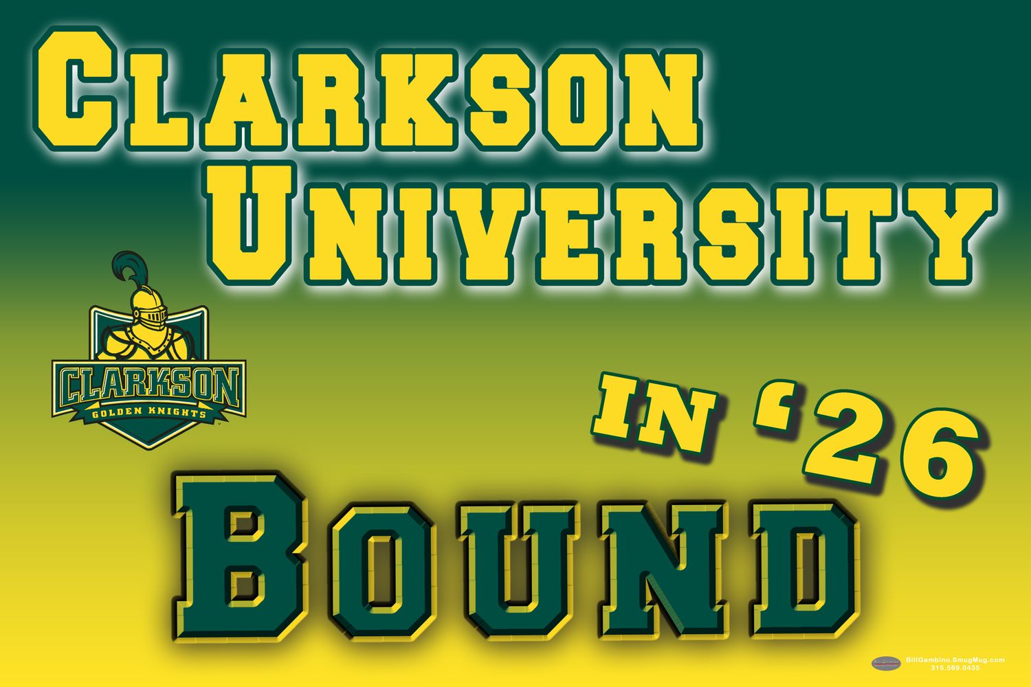 Clarkson University Bound Lawn Sign
