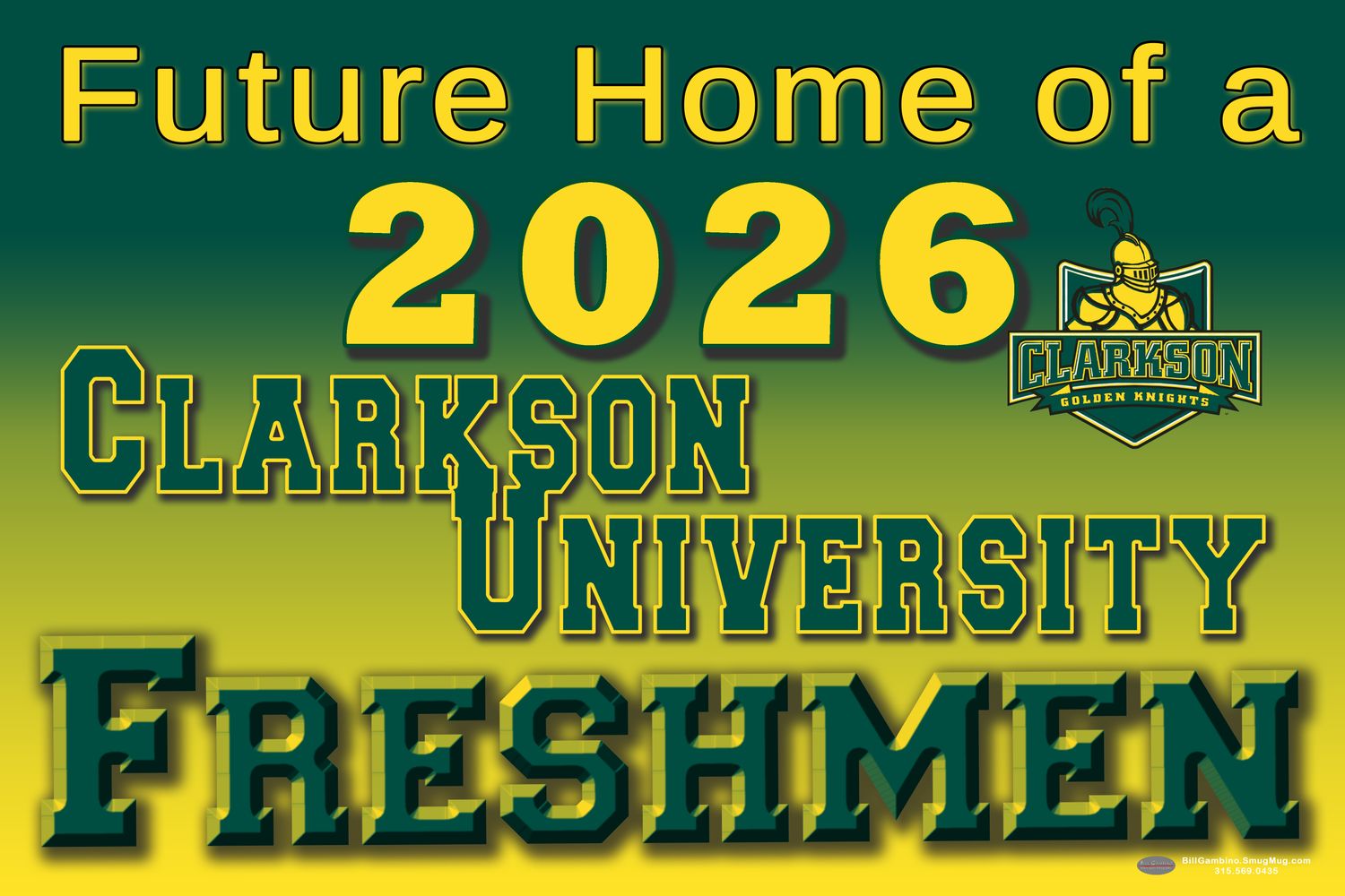 Clarkson University Freshmen Lawn Sign