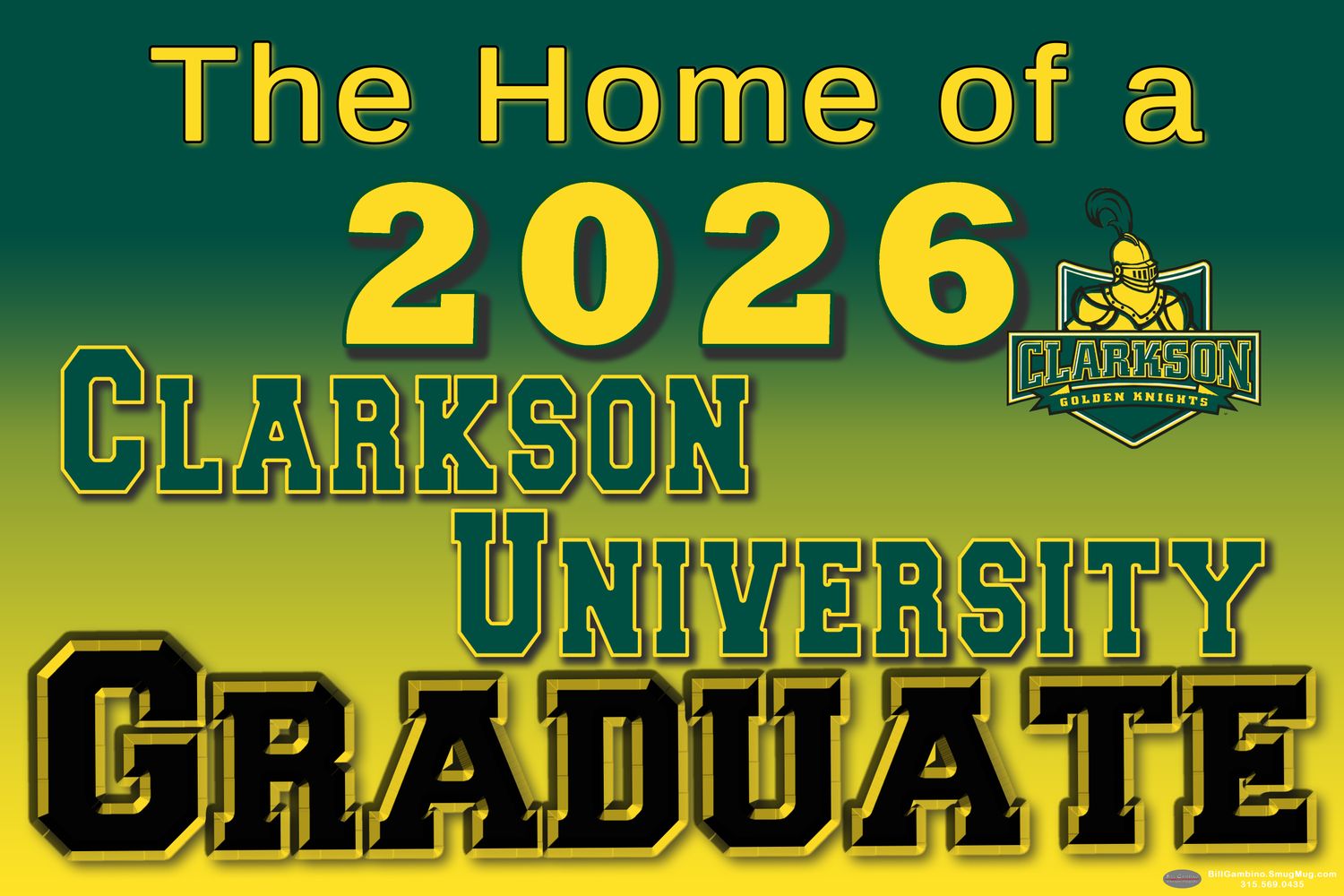 Clarkson University Graduate Lawn Sign