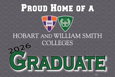 Hobart William Smith Graduate Lawn Sign