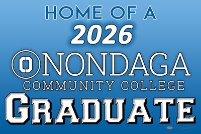 Onondaga Community College Graduate sign